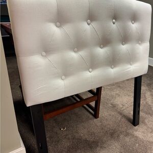 Elegant Cream Upholstered Headboard - Twin